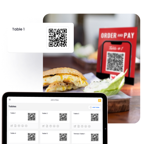 qr code for each table created image